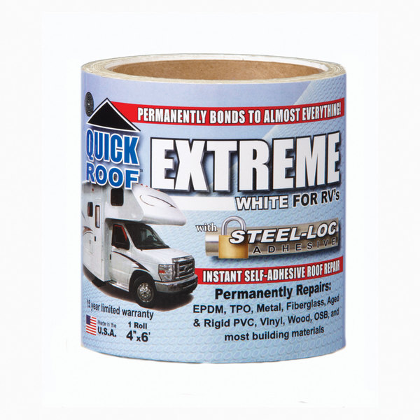 Cofair Products Cofair Products UBE406 Quick Roof Extreme With Steel-Loc Adhesive - 4" x 6', White UBE406